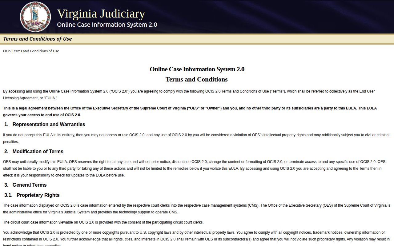 Virginia court record search for Roanoke County release disposition